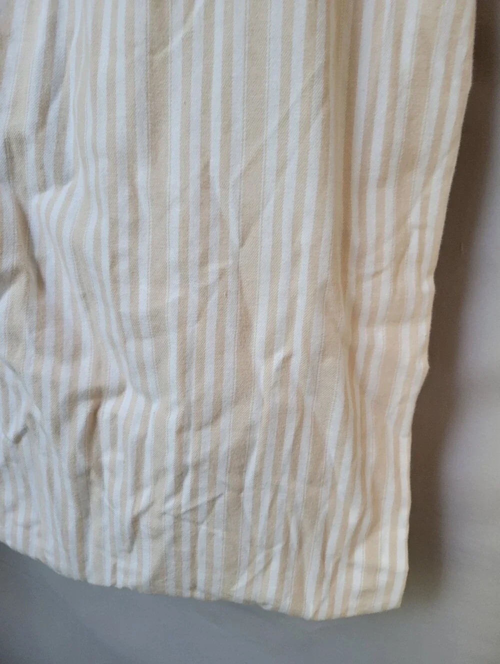 Lauren Ralph Lauren Queen Fitted Sheet Striped Tan White